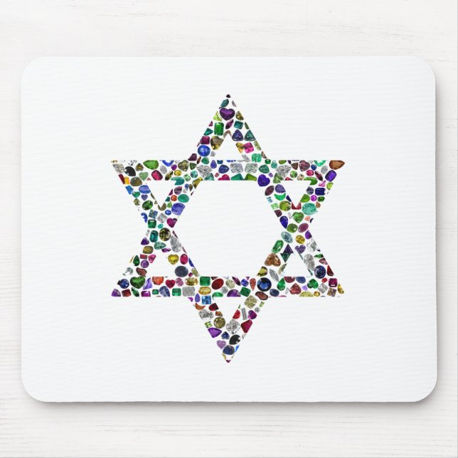 Mousepad Estrela de David feita com Gemstones em Todas as C (Frente)