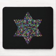 Estrela de David feita com Gemstones em Todas as C