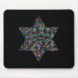 Mousepad Estrela de David feita com Gemstones em Todas as C
