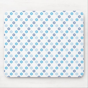 Mousepad Estrela de David Jewish Blue e White