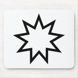 Mousepad Estrela de Nove Pontas (Símbolo da Fé Bahai)