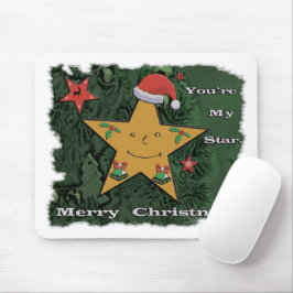 Mousepad Estrela de pão de Natal feliz