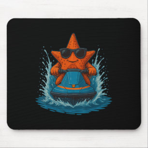Mousepad Estrela-do-mar Legal Com Óculos de Sol Estrela Mar