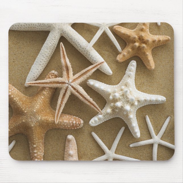 Mousepad Estrela do mar na areia (Frente)