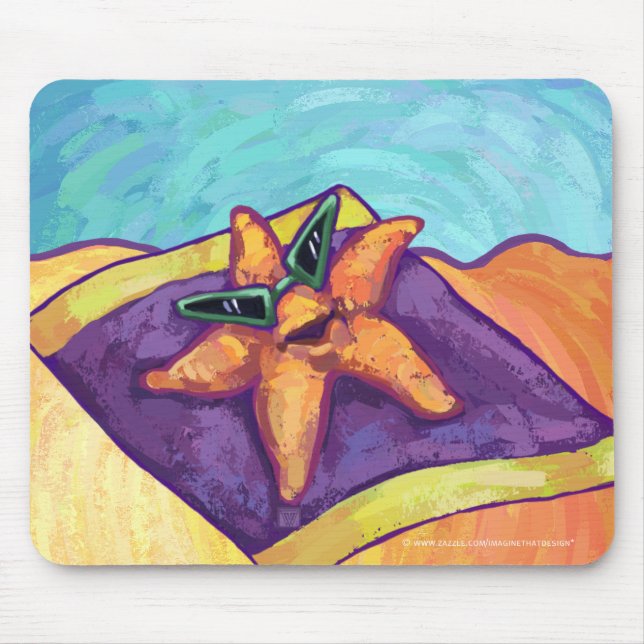 Mousepad Estrela do mar Sunbathing (Frente)