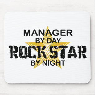 Mousepad Estrela do rock do gerente em a noite