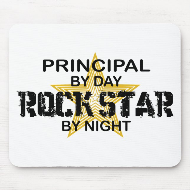 Mousepad Estrela do rock principal em a noite (Frente)