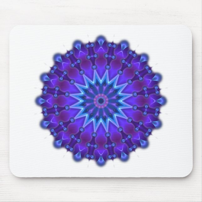 Mousepad Estrela Mandala em azul (Frente)