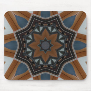 Mousepad Estrela marrom caleidoscópio