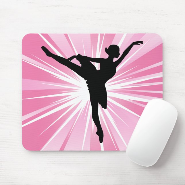 Mousepad Estrela Rosa Ballerina (Com mouse)