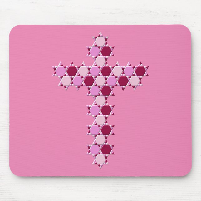Mousepad Estrela rosa de David Cross Optical Illusion (Frente)