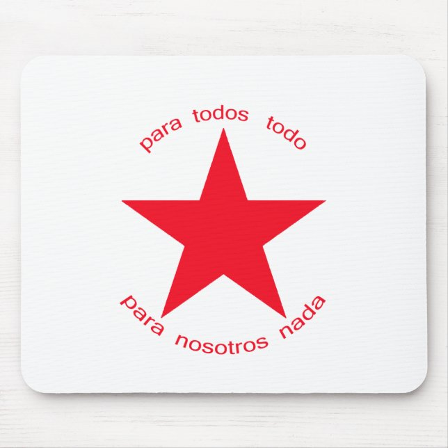 Mousepad Estrela vermelha Zapatista (Frente)