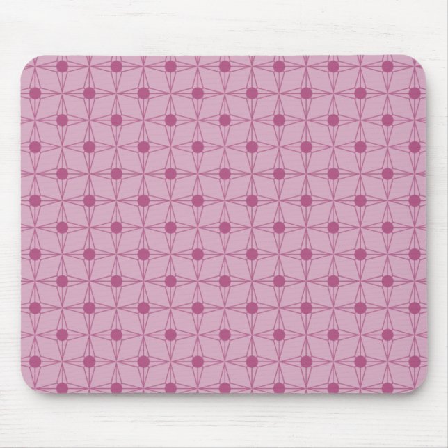 Mousepad Estrelado Retroativo, Rosa (Frente)