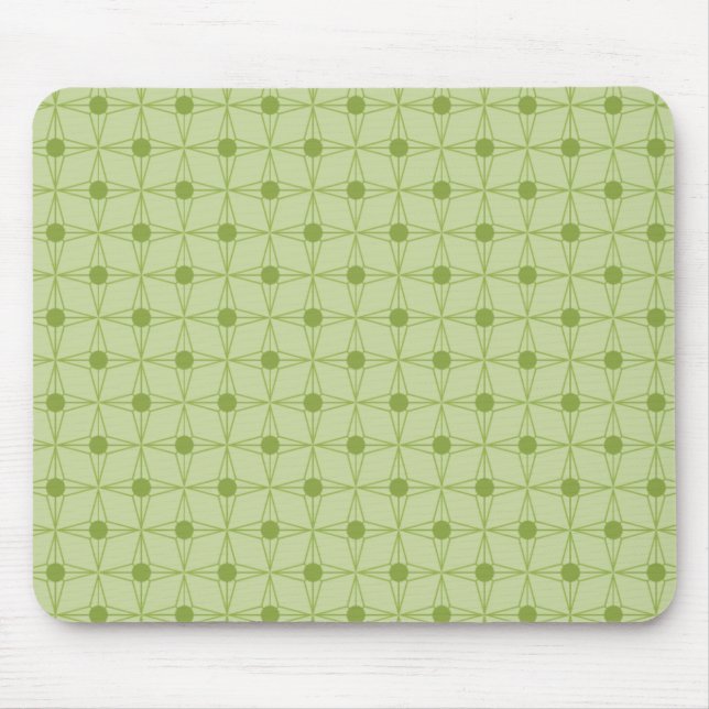 Mousepad Estrelado Retroativo, Verde Azul (Frente)