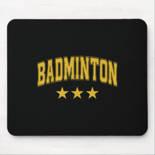 Mousepad Estrelas Amarelas de Badminton Clic Retro Varsity