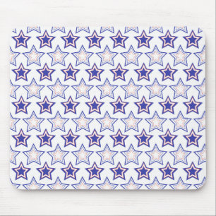 MOUSEPAD ESTRELAS AZUIS BRANCAS VERMELHAS PATRIÓTICAS