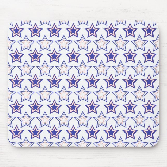MOUSEPAD ESTRELAS AZUIS BRANCAS VERMELHAS PATRIÓTICAS (Frente)