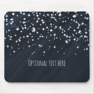 Mousepad Estrelas Azuis e Brilhantes Elegante Glamour
