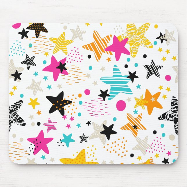Mousepad Estrelas brilhantes e pontos (Frente)