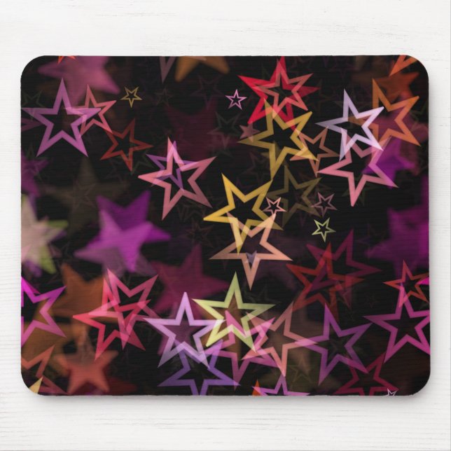 Mousepad Estrelas Coloridas Dançam Whimsicamente (Frente)