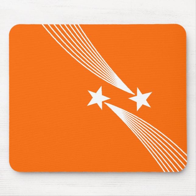 Mousepad Estrelas de disparo - Branco em Laranja F6600 (Frente)
