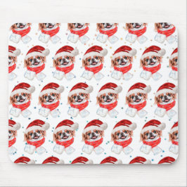 Mousepad Estrelas de Natal do Cachorro Japonês