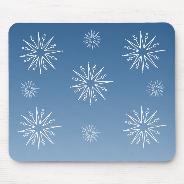 Mousepad Estrelas de Natal incríveis, Mousepad, Azul (Frente)