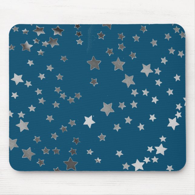 Mousepad Estrelas dispersadas no azul (Frente)