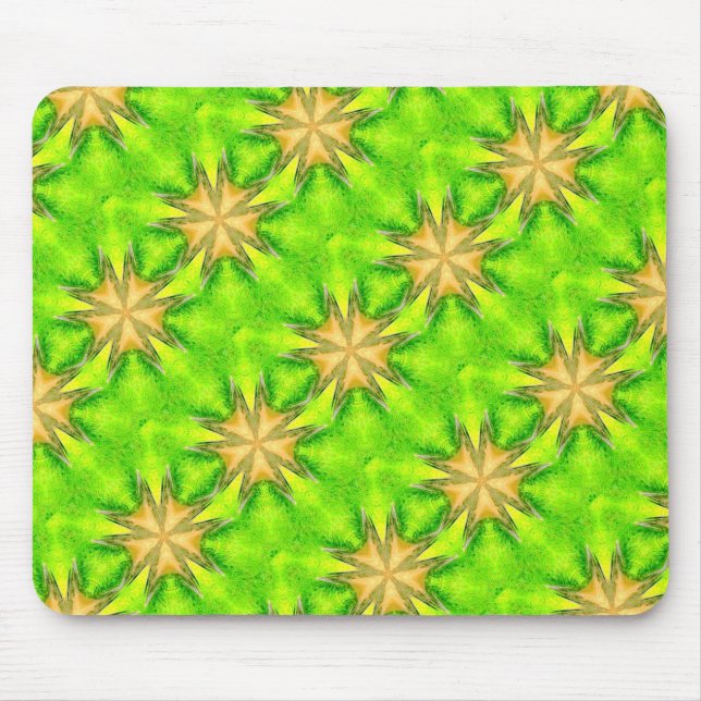 Mousepad estrelas douradas no porta-voz verde (Frente)