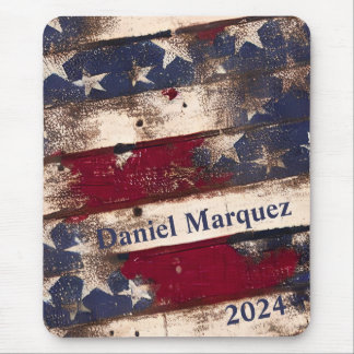 Mousepad Estrelas e faixas azuis brancas vermelhas
