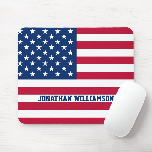 Mousepad Estrelas e faixas de sinalizador personalizadas do (Com mouse)