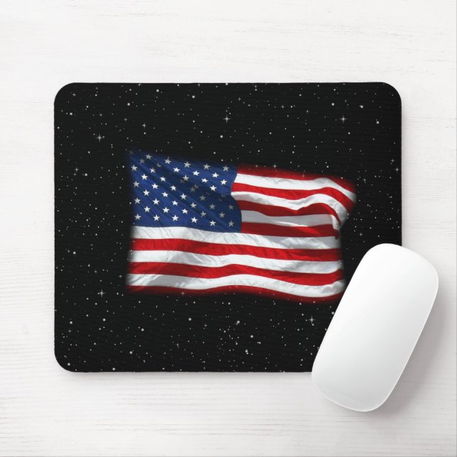 Mousepad Estrelas e Stripes Bandeira Americana Patriótica (Com mouse)