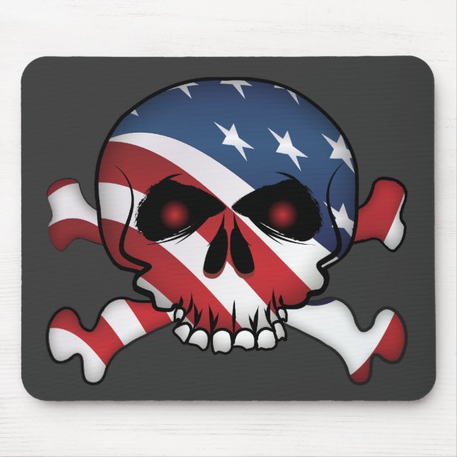 Mousepad Estrelas e Stripes - Caveira (Frente)