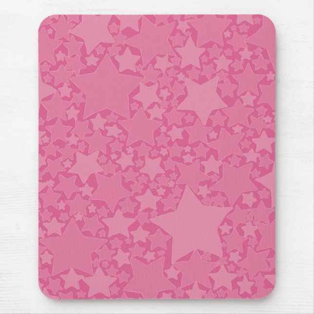 Mousepad Estrelas, Estrelas, Estrelas - Rosa (Frente)