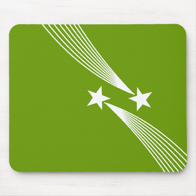 Mousepad Estrelas fotografantes - Branco em verde 669900 (Frente)