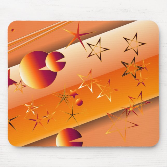 Mousepad Estrelas Laranja (Frente)