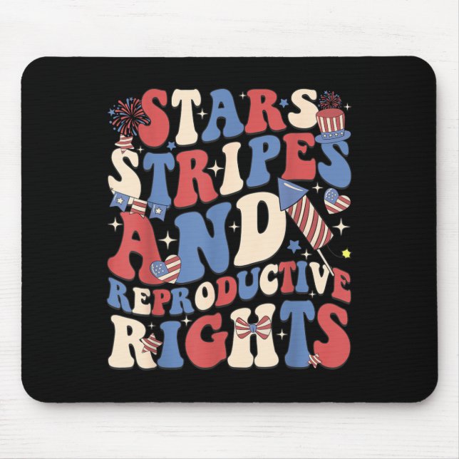 Mousepad Estrelas Listras e Direitos Reprodutivos Independê (Frente)