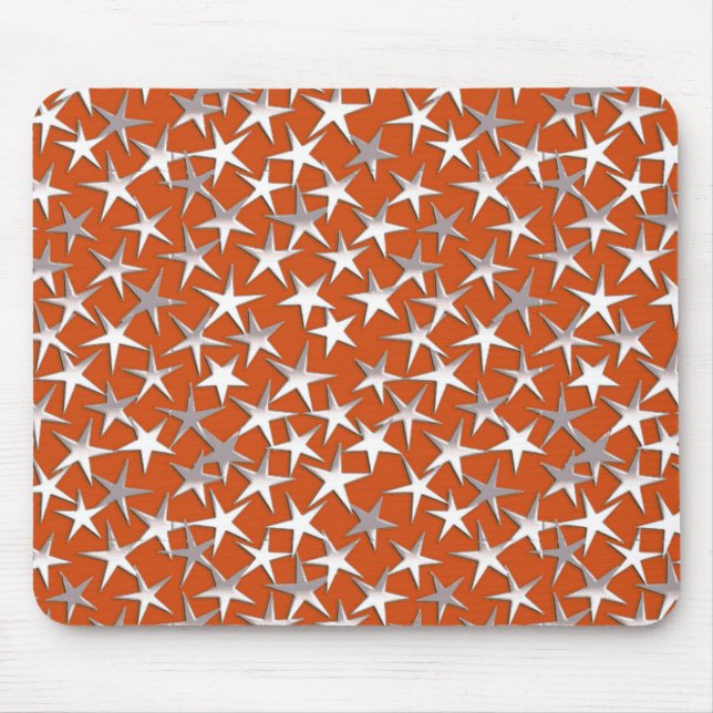 Mousepad Estrelas prateadas em cobre (Frente)