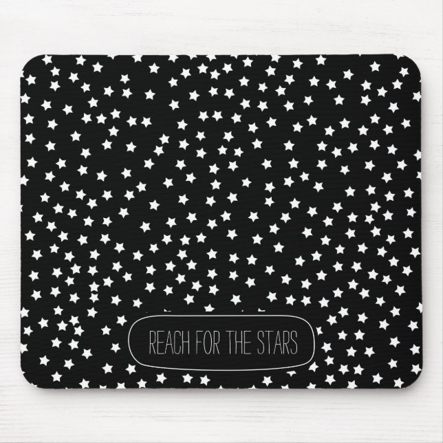 Mousepad Estrelas Pretas e Brancas (Frente)