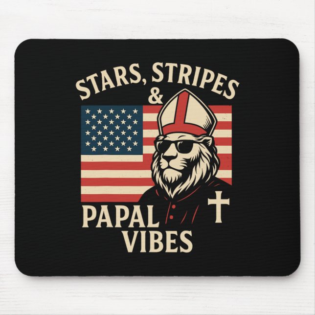 Mousepad Estrelas primeiro papa americano (Frente)