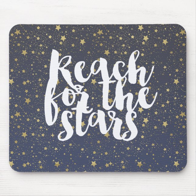 Mousepad Estrelas Sparkling do ouro (Frente)