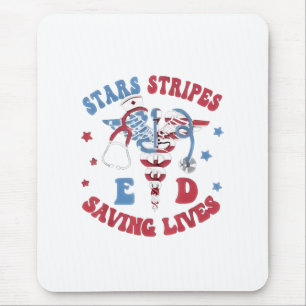 Mousepad Estrelas Stripes E D Salvando Vidas