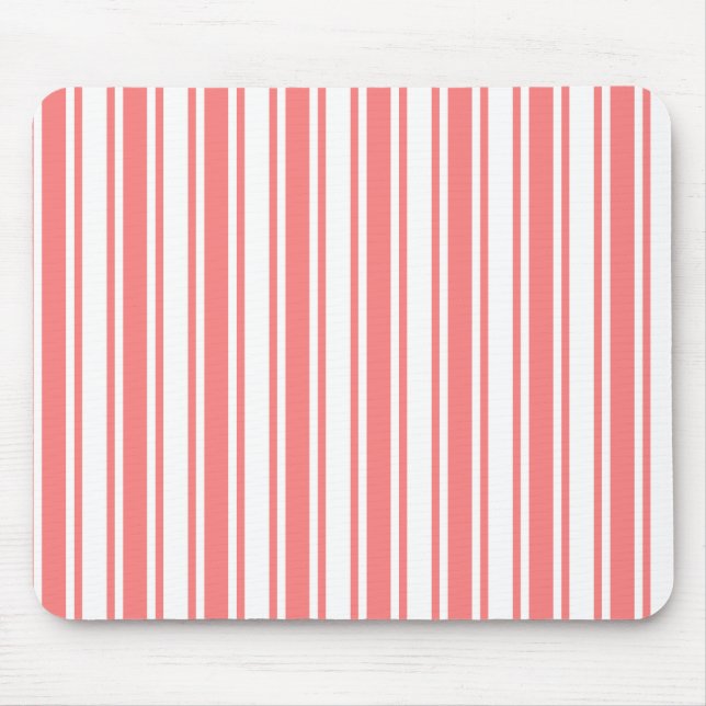 Mousepad Estrias de coral e doces brancos (Frente)