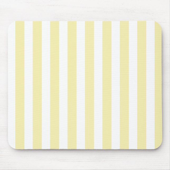 Mousepad Estrias de doces, amarelas e brancas (Frente)