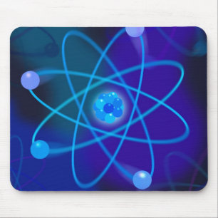 Mousepad Estrutura Atômica Azul Ciência