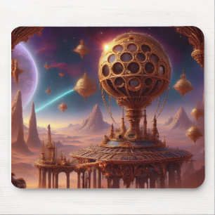Mousepad Estrutura Esférica Incomum Num Planeta Desolado