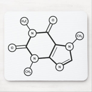 Mousepad estrutura molecular cafeína