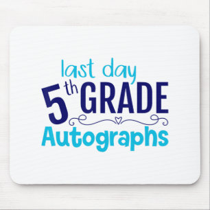 Mousepad Estudante De 5 De Autografo Do Dia Da Escola