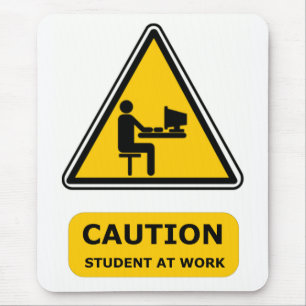 Mousepad Estudante no mousemat do trabalho