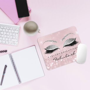 Mousepad Estúdio de beleza de aparição de brilho prateado p
